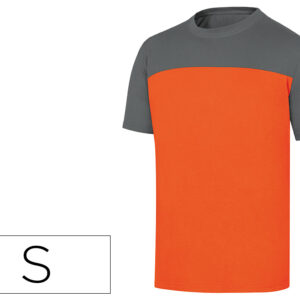 T-shirt de algodao deltaplus cor cinza laranja formato s - GENOAGRPT