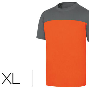 T-shirt de algodao deltaplus cor cinza laranja formato xl - GENOAGRXG