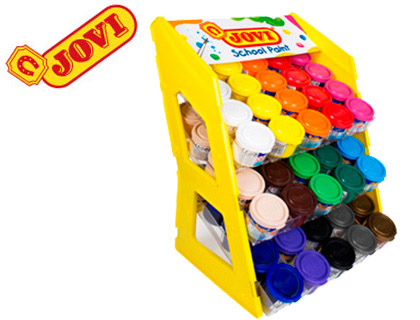 Guache escolar jovi 35 ml expositor de secretaria de 100 unidades cores sortidas - 510E/100 Guache escolar jovi 35 ml expositor de secretaria de 100 unidades cores sortidas - 510E/100