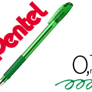 Esferografica pentel bx487 com tampa cor verde