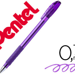 Esferografica pentel bx487 com tampa cor violeta