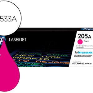 Toner hp 205a laserjet m154a / 154nw / mfp m180n / 181fw magenta 900 pag