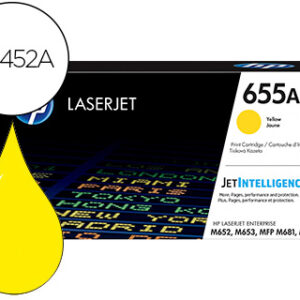 Toner hp 655a laserjet m652 / m653 / mfp m681 / mfp m682 amarillo 10500 paginas