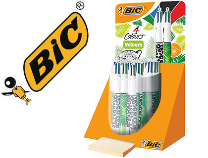 Esferografica bic 4 cores velours expositor de 20 unidades sortidas 230x125x149 mm - 9672781 Esferografica bic 4 cores velours expositor de 20 unidades sortidas 230x125x149 mm - 9672781