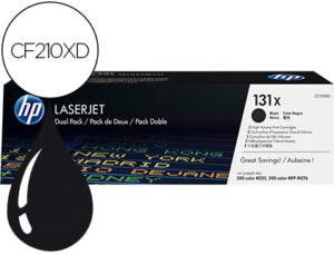 Toner hp laserjet pro 131x m251 mfp m276 preto pack de 2 unidades 4800 paginas