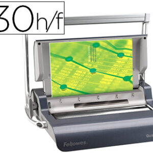 Encadernadora fellowes quasar dupla espiral perfura 15 folhas formato din a4 encaderna ate 130 folhas