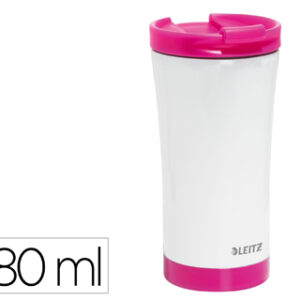 Termos leitz wow travel dupla parede aco inoxidavel capacidade 380 ml cor fucsia