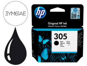 Tinteiro hp 305 deskjet 1210 / 1212 / 1255 / 2732 / 2752 / 4155 / 4158 envy 6020 / 6052 /6055 / 6420 preto 120