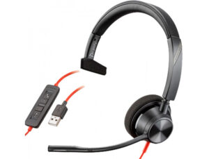 Auricular plantronics blackwire 3310 diadema monaural cabo usb-a