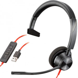 Auricular plantronics blackwire 3310 diadema monaural cabo usb-a