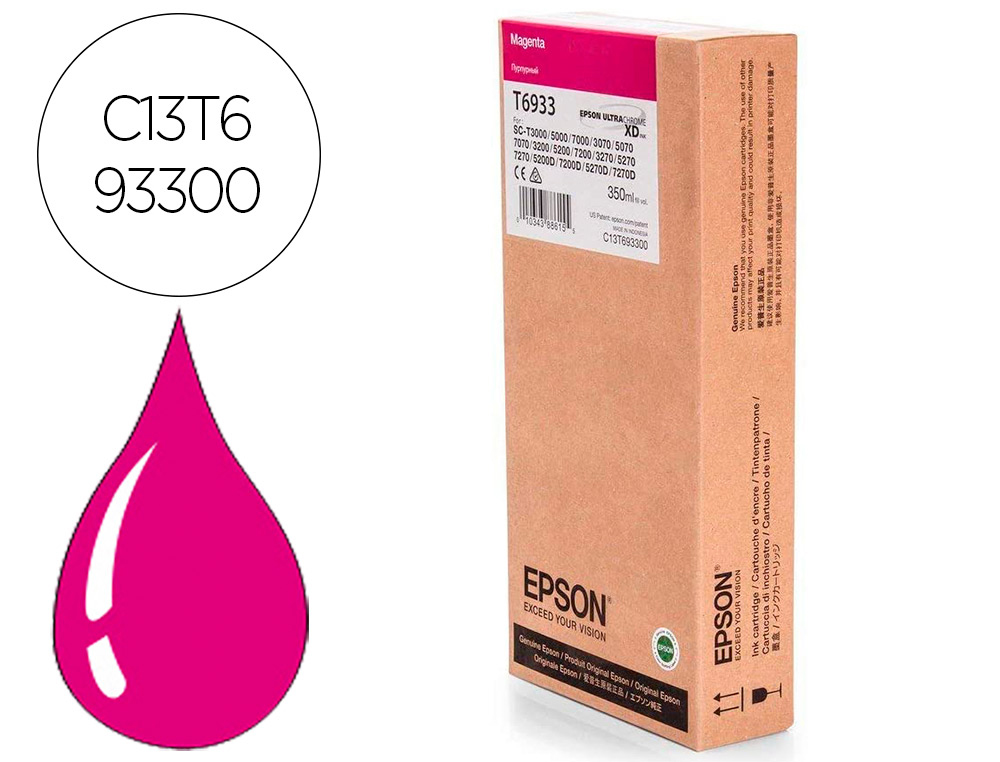 Tinteiro epson gf serie sc-t magenta 350 ml Tinteiro epson gf serie sc-t magenta 350 ml