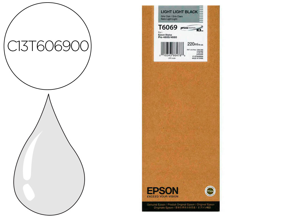 Tinteiro epson gf stylus pro 4880/4800 preto mais claro Tinteiro epson gf stylus pro 4880/4800 preto mais claro
