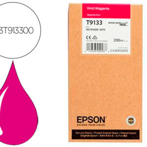 Tinteiro epson t9133 vivid magenta ink 200ml