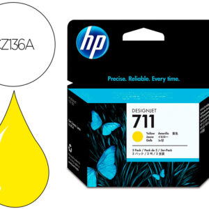 Tinteiro hp designjet t120/t520 amarelo n 711 pack 3/1000 paginas