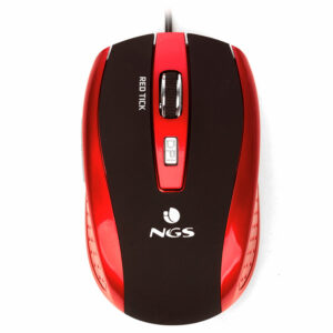 Raton ngs cable tick optico 800/1600 dpi 6 botones nano conexion usb color rojo