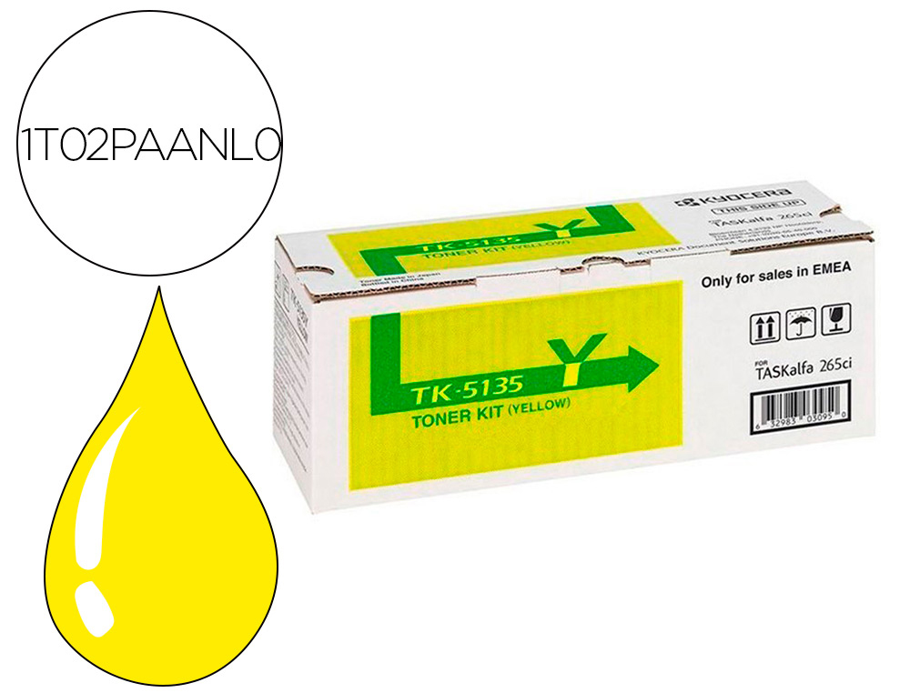 Toner tk5135y kyocera -mita taskalfa 265ci toner amarelo Toner tk5135y kyocera -mita taskalfa 265ci toner amarelo