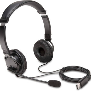 Auriculares kensington hi-fi com microfone cabo usb 182 cm