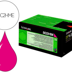Toner laser lexmark 80c2hme magenta 3000 paginas
