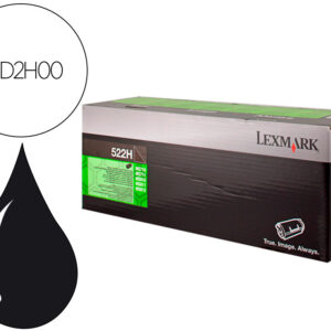 Toner laser lexmark 522h preto