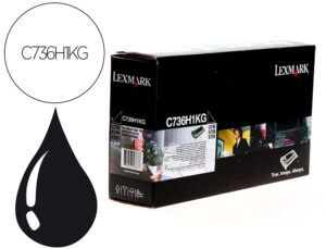 Toner laser lexmark c736h1kg 12000 paginas