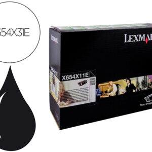 Toner lexmark laser x654x31e / x654de/ 654 / 656de / 658de preto 36000 paginas