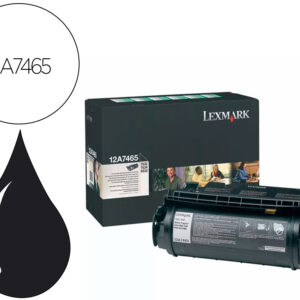 Toner lexmark laser t632 / t634 / x630 / x632 12a7465 preto alta capacidade 32000 paginas