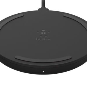 Base de carregamento sem fios belkin wia001vfbk boost charge 10w + carregador qc 3.0 24w cor preto