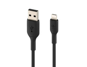 Cabo lightning belkin caa001bt2mbk a usb-a boost charge comprimento 2 m cor preto