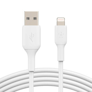 Cabo lightning belkin caa001bt2mwh a usb-a boost charge comprimento 2 m cor branco