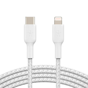 Cabo trancado belkin caa004bt1mwh usb-c a lightning boost charge comprimento 1 m cor branco