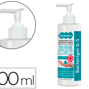 Gel hidroalcoolico antisseptico bacterigel g-5 virucida para maos frasco 500 ml