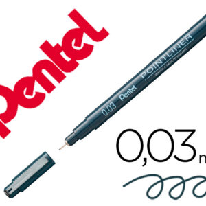 Marcador pentel pointliner com tinta pigmentada cor preto ponta de 0
