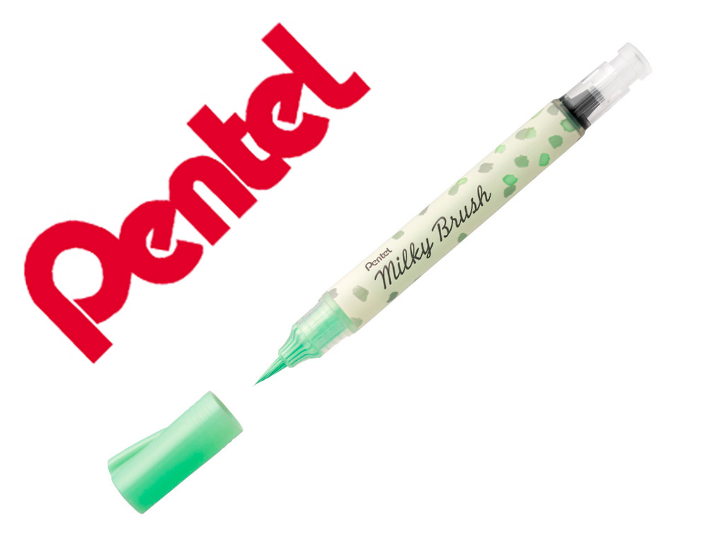Pincel pentel milky brush cor pastel verde Pincel pentel milky brush cor pastel verde