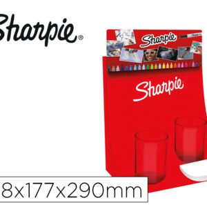 Expositor de secretaria esferografica sharpie gel vazio 2 copos 288x177x290 mm