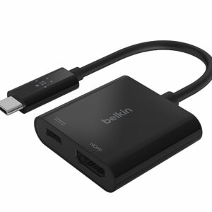 Adaptador belkin avc002btbk usb-c a hdmi + carregamento 60w cor preto