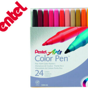Marcador pentel s360 feltro carteira c/24
