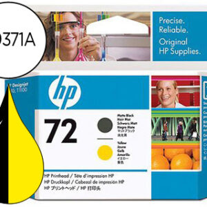 Tinteiro hp 72 cabeca preto mate e amarelo designjet t610/1100