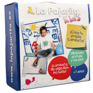 Pintura para tecido la pajarita conjunto de pinturas e t-shirt 5 packs stdo 1 pincel 1 lapis 1 t-shirt e 1 folha papel
