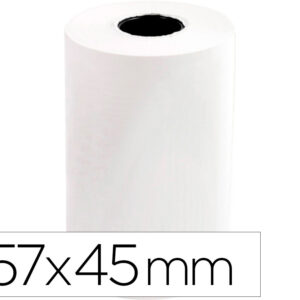 Rolo termico para impressora 57x45x11 mm 58 gr