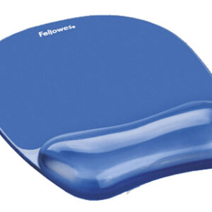 Tapete para rato fellowes azul com apoio de pulsos de gel