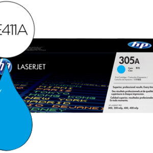 Toner hp 305a laserjet m351/m451/m375/m475 cian 2600 pag