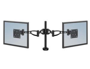 Braco para monitor plano duplo fellowes profissional normativa vesa flexivel para ecras ate 10 kg