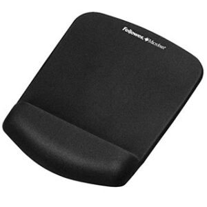 Tapete para rato fellowes com apoio de pulsos plush touch foam preto