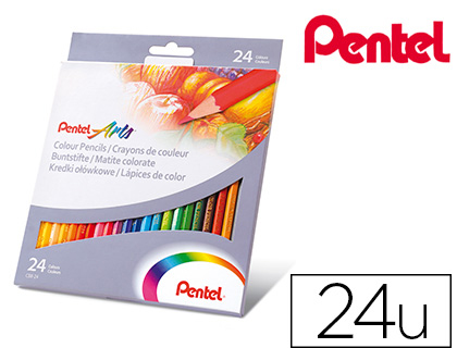 Lapis de cor pentel caixa com 24 unidades Lapis de cor pentel caixa com 24 unidades