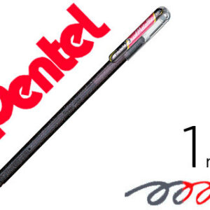 Roller pentel k110 dual metallic cor preto e vermelho metalico