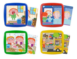 Puzzle miniland habito diarios set de 4 unidades 25 pecas