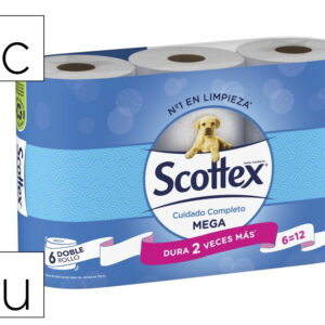 Papel higienico scottex megarolo duplo pack de 6+3 rolos - 17204