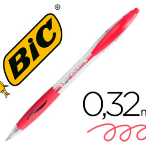 Esferografica bic atlantis vermelho retratil tinta oleo ponta de 1 mm