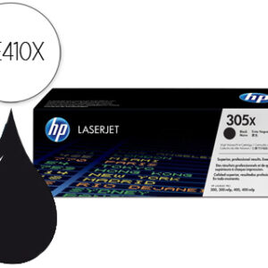 Toner hp 305x laserjet pro 300/ 400 ce410x preto 4000 pag