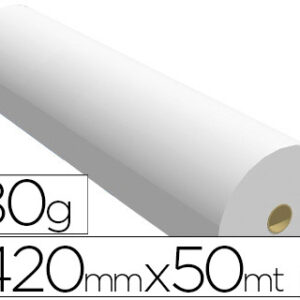 Papel reprografia para plotter 420mmx50mt 80gr impressao tinteiro
